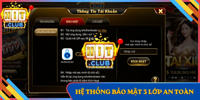 Hệ thống bảo mật 3 lớp an toàn