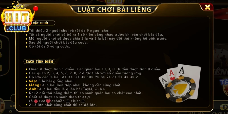 Thứ tự bộ bài liêng