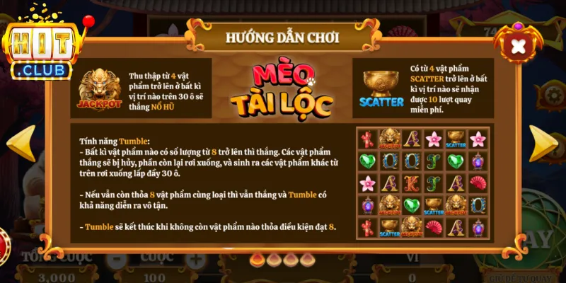 Săn mèo tài lộc để sở hữu vòng quay miễn phí
